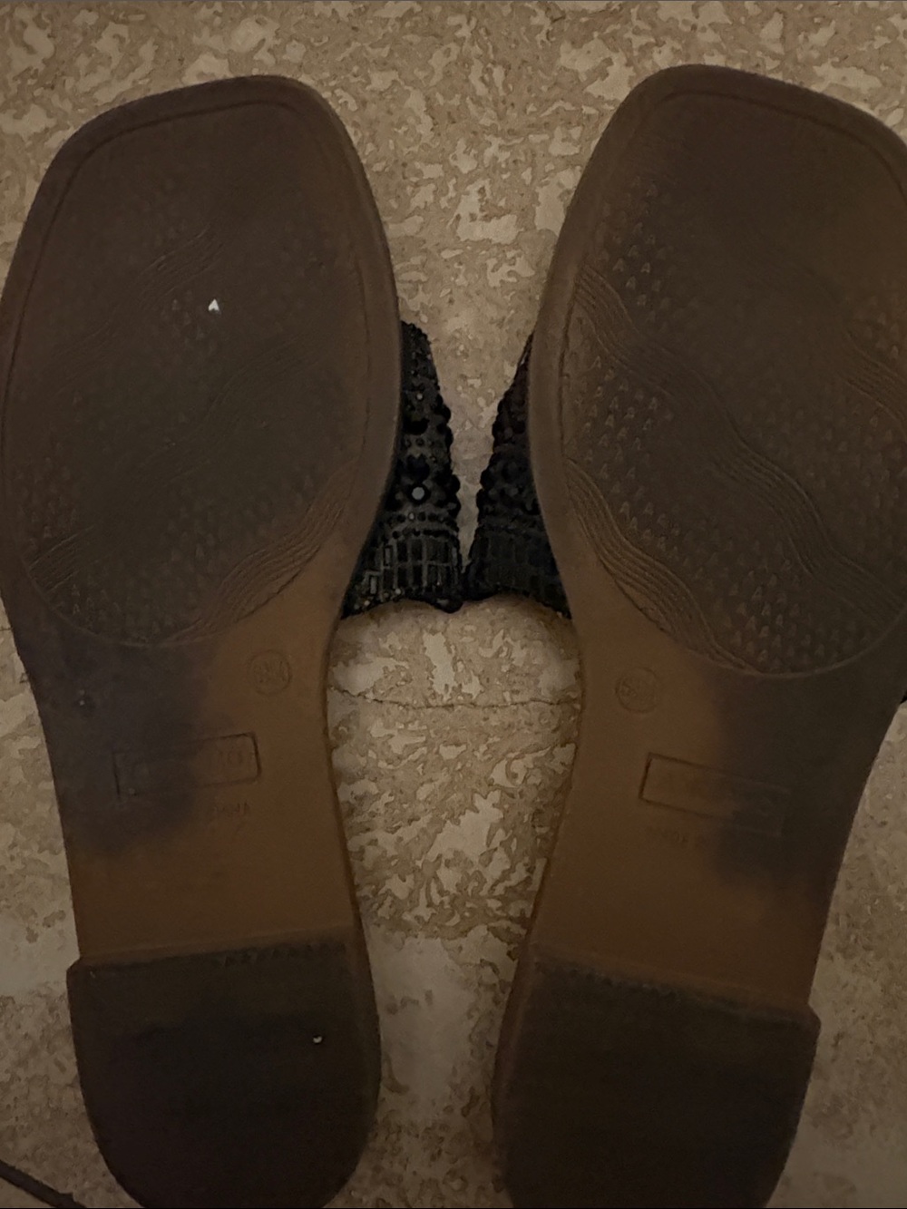 Andiamo Women's Black Beaded Slide Sandals Size 6.5 - Picture 3 of 3